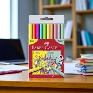 Faber-Castell filctoll készlet készlet 10db Grip neon/pasztell (5-5db) 155312
