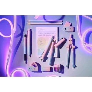 Faber-Castell Grafitceruza háromszögletű GRIP 2001 B rózsa-égkék testszín 117003