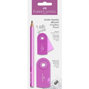Faber-Castell grafitceruza szett, 2db Sparkle Jumbo gyöngyházfényű pink BL. 111677