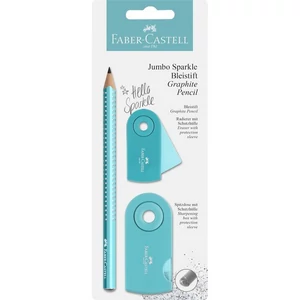 Faber-Castell grafitceruza szett, 2db Sparkle Jumbo gyöngyházfényű türkiz BL. 111676