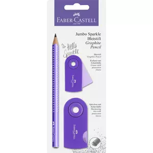 Faber-Castell grafitceruza HB Sparkle Jumbo gyöngyházfény lila purple 111675