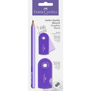 Faber-Castell grafitceruza HB Sparkle Jumbo gyöngyházfény lila purple 111675