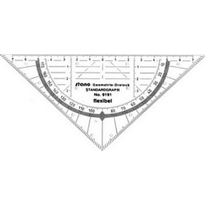 Faber-Castell mérnöki vonalzó háromszögű flexibilis 16 cm geometriai r prémium minőségű termék S9191