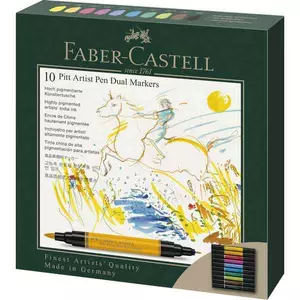 Faber-Castell művész filctoll Ag-Kétvégű Készlet 10Db-Os Pitt 