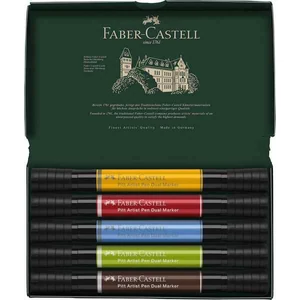Faber-Castell művész filctoll Ag-Kétvégű Készlet   5Db-Os Pitt