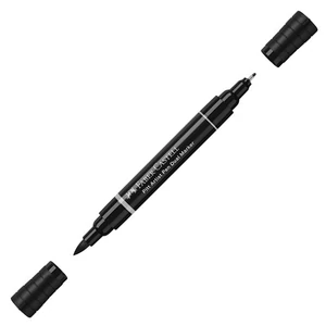 Faber-Castell művész filctoll Ag-Kétvégű Pitt 199 Fekete