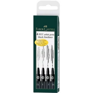 Faber-Castell művész filctoll "Pitt szett 4db -XS;S;F;M- fekete." AG-művészfilc 167115