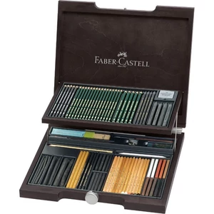 Faber-Castell művész szett AG-művészkréta fa kazettában ceruza, AG-Pitt monochrome 112971