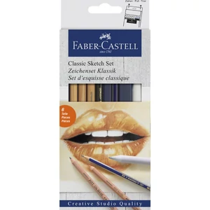 Faber-Castell művész szett AG-Vázlat szett 6db klasszikus/ grafit,olajpasztel,pasztel ceruza. 11400