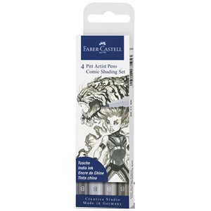 Faber-Castell művészfilc szett 4db szürke Kalligrafikus 267195