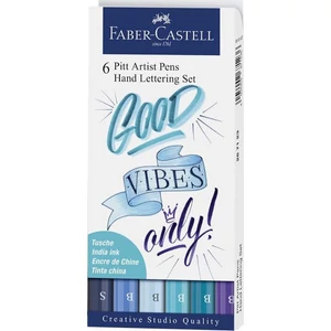 Faber-Castell művészfilc szett 6db kék árnyalatai Kalligrafikus 267123
