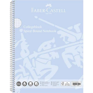 Faber-Castell spirálfüzet A4 kockás 80 lapos 90grammos perforált lefűzhető 1021340