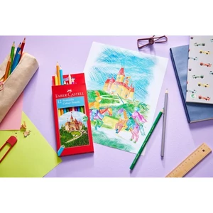 Faber-Castell színes ceruza 12db készlet várak vár törésállóheggyel 120112/120112LE FC120112