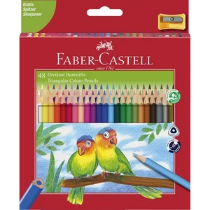 Faber-Castell színes ceruza 48db-os háromszögletű ECO+hegyező 120548