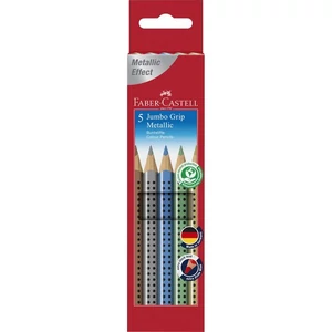 Faber-Castell színes ceruza 5db készlet Grip Jumbo metál színek (bronz,arany,ezüst,kék,zöld) 1109