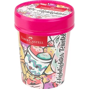 Faber-Castell Szövegkiemelő készlet 10db-os 46 pasztell jégkrémes papír pohárban (vanília, púder, 254696