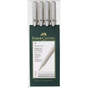Faber-Castell tűfilckészlet "Ecco-Pigment -0, 1;0,3;0,5;0,7mm - fe" rostiron 166004
