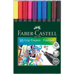 Faber-Castell tűfilckészlet Grip 0,4mm 10db rostiron 151610 151610
