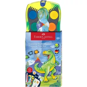 Faber-Castell Vízfesték szett 12db-os DINOSZAURUSZ  fehér tempera + matrica