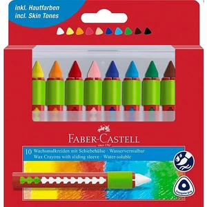 Faber-Castell zsírkréta 10db zsírkréta szett + fogó. zsírkréta. 120014