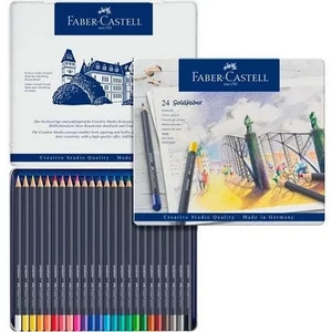 Faber-Castellszínesceruza Akvarell készlet 24db-os hatszögletű GOLDFABER AQUA papír dobozban Víz 114617