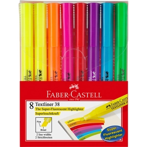 Faber-Castell Szövegkiemelő 8db Készlet 38 Super Fluorescent 2klf. Hegyvastagság 158131