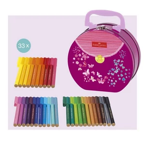 Faber Castell filctoll készlet 33db-os Connector+kiegészítők fém dobozban