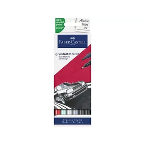 Faber Castell filctoll készlet Art and Graphic kétvégű alkoholos 6db-os GOLDFABER SKETCH "AUTÓ TERVEZÉS