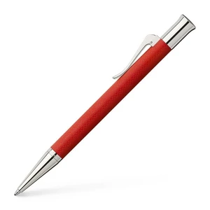 Faber Castell golyóstoll GVFC Guilloche ródium bevonatú india piros csavar mechanikával