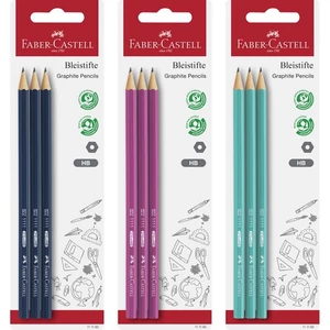 Faber Castell grafitceruza 3db-os 1111 HB színes testű BL.
