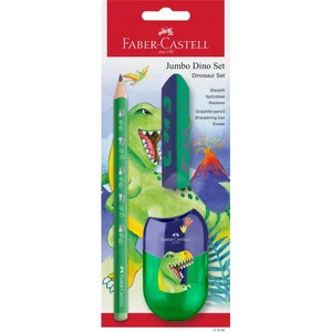 Faber Castell grafitceruza Dinoszaurusz háromszögletű jumbo , hegyező, radír