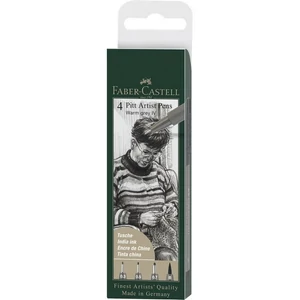 Faber Castell művész filctoll 4db-os PITT 273 melegszürke IV. S;F;M;B-s hegyvastagság