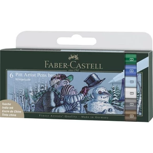 Faber Castell művész filctoll 6db-os PITT Brush "TÉL B-s hegyvastagság 167176