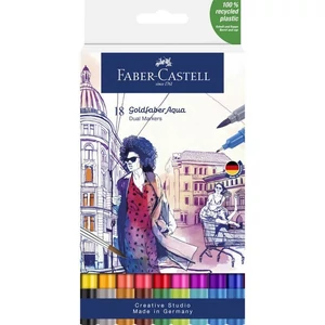 Faber Castell művész filctoll AG-Kétvégű aquarell filctoll 18db-os Goldfaber Aqua