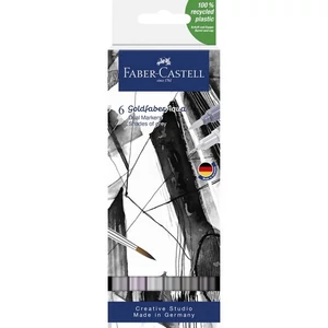 Faber Castell művész filctoll AG-Kétvégű aquarell filctoll 6db-os A SZÜRKE ÁRNYALATAI Goldfaber Aqu
