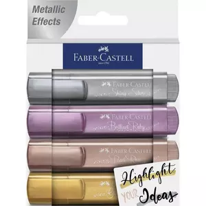 Faber Castell szövegkiemelő Textliner 1546 4db-os készlet metál 154623