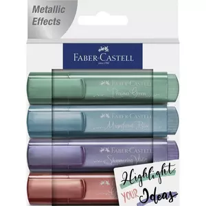 Faber Castell szövegkiemelő Textliner 1546 4db-os készlet metál 154624