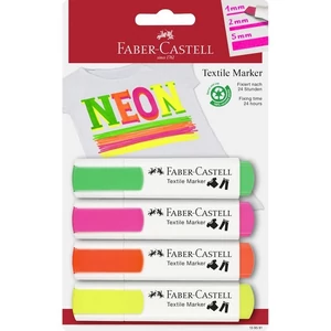 Faber Castell textilfilc készlet, 4db-os neon színek 159591