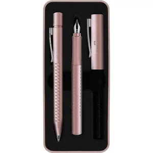 Faber Castell töltőtoll Golyóstollal GRIP 2011 2db-os halványrózsaszín fém díszdobozban