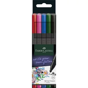 Faber Castell tűfilc készlet 5db-os 0,4mm GRIP alap színek