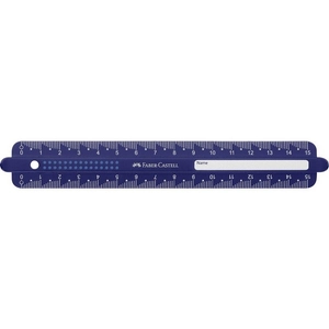 Faber Castell vonalzó 15cm-es PÖTTYÖS flexibilis 2024 kék,fekete