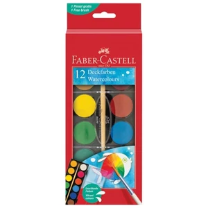 Faber Castell vízfesték nagy 12db-os, 30mm-es korongokkal