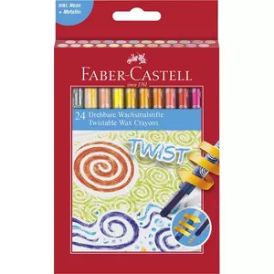 Faber-Castell zsírkréta 24db csavarható mechanikával (5neon szín+aran prémium minőségű termék 120004