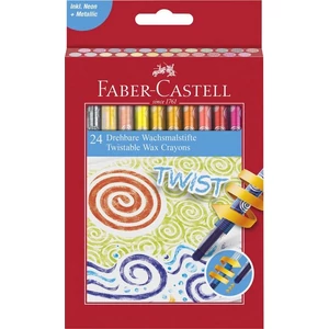 Faber-Castell zsírkréta 24db csavarható mechanikával (5neon szín+aran prémium minőségű termék 120004