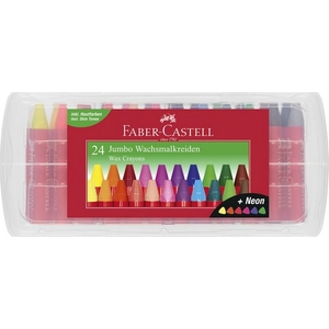 Faber-Castell zsírkréta 24db háromszögletű Jumbo (6 neon szín) prémium minőségű termék 120034