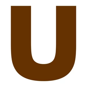 Fa betű U 45mm, 10 db/csomag