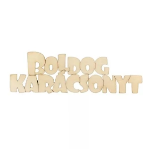 Fa felirat – Boldog Karácsonyt 10 cm, 3 db/csomag 