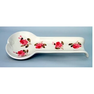 Fakanáltartó Porcelán 12,5x25x3cm rózsás lapos kézzel festett