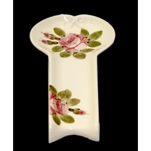 Fakanáltartó Porcelán 12,5x25x3cm lapos, kézzel festett