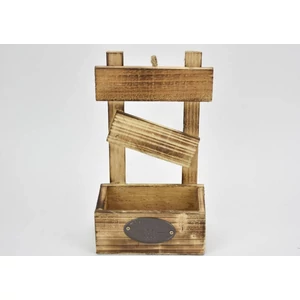 Fali raklapos tároló fából barna 17x11x29, 5cm-es CRL7463 [5998997713292]